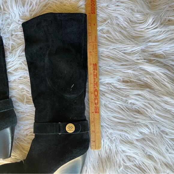 BCBG 💫black suede boots with wedge heel💫sz38 - Picture 6 of 8